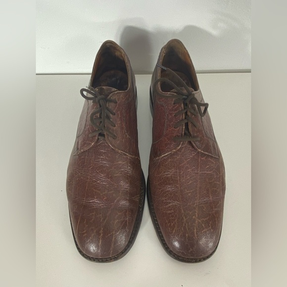 Loake Mens Size 9 (uk 8.5) Brown Exotic Leather Derby Dress Shoes England - Picture 3 of 14